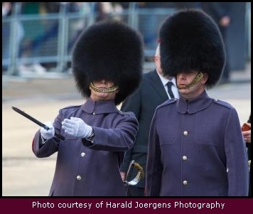 WO1 'Vern' Stokes shadowing GSM 'Billy' Mott - Remembrance Parade 2014